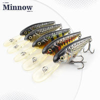 ODS Deep Diver Minnow Leurres de pêche ABS Appâts de pêche durs Appâts à manivelle pour eau douce et eau salée