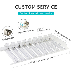 9 Row Hot Bán nâng cấp cửa hàng của bạn auto-đẩy có thể điều chỉnh Kệ Pusher - Product Image 6