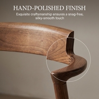Chaise de salle à manger moderne en bois de frêne massif avec accoudoirs, style mi-siècle, écologique, pour la maison, le bureau, l'école, l'hôtel, couleur personnalisable
