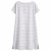 Tunique en lin pur personnalisée pour femmes, dos ouvert, avec rayures - Fournisseur de haute qualité pour les vêtements féminins
