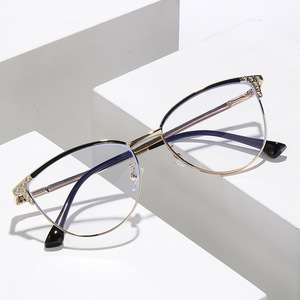 Photochromic kim cương Inlay thời trang xuyên biên giới CAT-Eye Châu Âu Mỹ phong cách full-frame unisex Kính đọc sách - Product Image 1