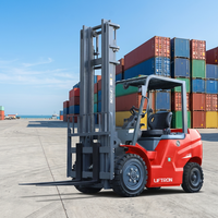 Pabrik Pengolahan Makanan Penanganan Palet Operasi Energi Bersih Liftron CPD35 3500kg Forklift Listrik Empat Roda