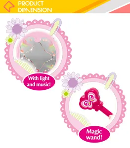 Fai finta di giocare a game 2021 kids make up mirror kit set giocattoli per ragazze con luce