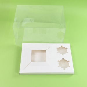 XJH trasparente Bento Box con <span class=keywords><strong>6</strong></span> Cupcakes e 2 scatole Cupcake per Sushi con goffratura e laminazione opaca <span class=keywords><strong>Plus</strong></span> - Product Image 2