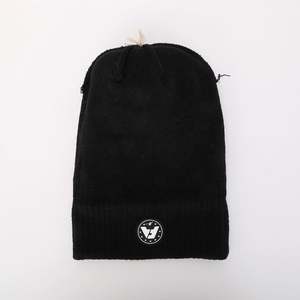 Gorro con parche de goma personalizado de alta calidad Unisex 100% gorro liso acrílico teñido Gorras de punto de moda al por mayor gorro gris de esquí de invierno - Product Image 5