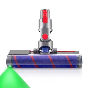 Elektrikli süpürge fırçası aksesuarları dyson V7 V8 V10 V11 V12 V15 zemin ve halı fırça kafa ile LED ışık