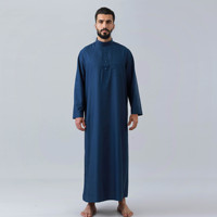 CCY Thobe pour hommes d'Arabie Saoudite, Daffah Thawb du Qatar, Jubbah musulmane traditionnelle, Robe à col montant pour usage quotidien, Vente en gros, Qamis Dishdasha pour l'Aïd