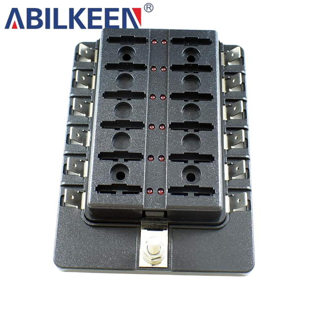 250A ANL Fuse Holder Block 12 Way Waterproof Cover Car Audio Amp, Solar System, Marine Boat, RV Power Distribution