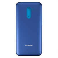 Coque arrière Pocophone F1 bleu uni antichoc en PC de remplacement pour téléphone portable