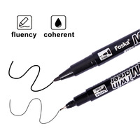 Instruments d'écriture en gros – Stylo feutre à double pointe (3 pièces en blister) – Pointe fine 2 mm et ultra fine 1 mm pour l'étiquetage