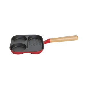 กระทะปิ้งย่างอาหารเช้าแบบมีที่จับทำจากไม้สามช่องอเนกประสงค์ - Product Image 5