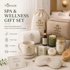 Set de Regalo Personalizado para Hoteles de Spa y Bienestar con Bata de Algodón, Esterilla de Yoga, Pantuflas, Antifaz, Taza, Botella y Bolsa para Huéspedes de Retiros - Paquete al por Mayor - Product Image 4