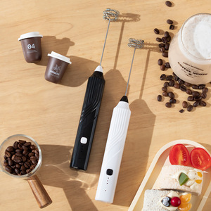 Mousseur à café mini personnalisé avec logo, en acier inoxydable, fouet à matcha, fonctionne sur piles, mousseur à lait électrique portable, à main - Product Image 4