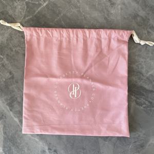 Sac à Cordon en Toile de Coton et Lin Personnalisé pour Cadeau, Sac à Maquillage Anti-Poussière Rose, Sac en Coton à Cordon pour Chaussures et Voyage - Product Image 6