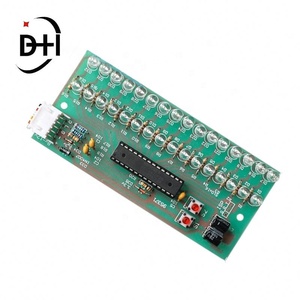 DC 8V-12V 16 LED ช่องสัญญาณคู่ MCU ปรับรูปแบบการแสดงผลได้ LED VU Meter ตัวบ่งชี้ระดับเสียง แอมพลิฟายเออร์ โมดูลปรับแต่งเสียงเพลง - Product Image 5