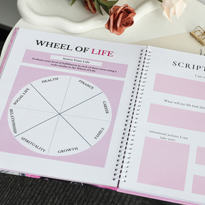 2025 di stampa personalizzata 2026 Planner giornaliero di giorno giornaliero Budget obiettivo finanziario promozione carta a griglia punteggiata nera - Product Image 6