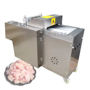 Máquina industrial de corte de carne óssea para corte de cubos de carne de aves, cortador de pele de porco