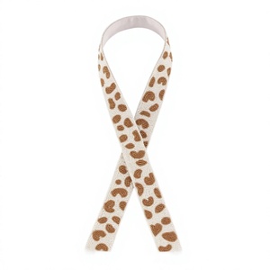 Fashionable Leopard Print Polyester <b>Lanyard</b> Adjustable Strap For ID Cards Key Holders <b>Phone</b> Straps - Product Image 1