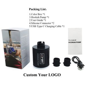 1300 mAh充電式バッテリー付き水ギセルポンプシーシャスターターRGBLedライトブランドカスタムロゴ新しいミニポータブルロミントサプライヤー - Product Image 5