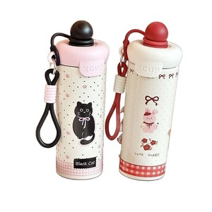 Stainless Steel Float Thermos Cup 500Ml With Straw Portable Cartoon Design For Children And Students - Product Image 4