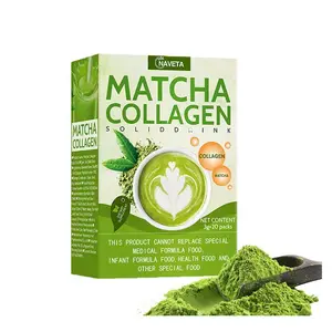 Vendita calda di qualità Premium estratto vegetale Matcha Latte in polvere polvere di collagene Matcha polvere di bellezza bevanda al collagene