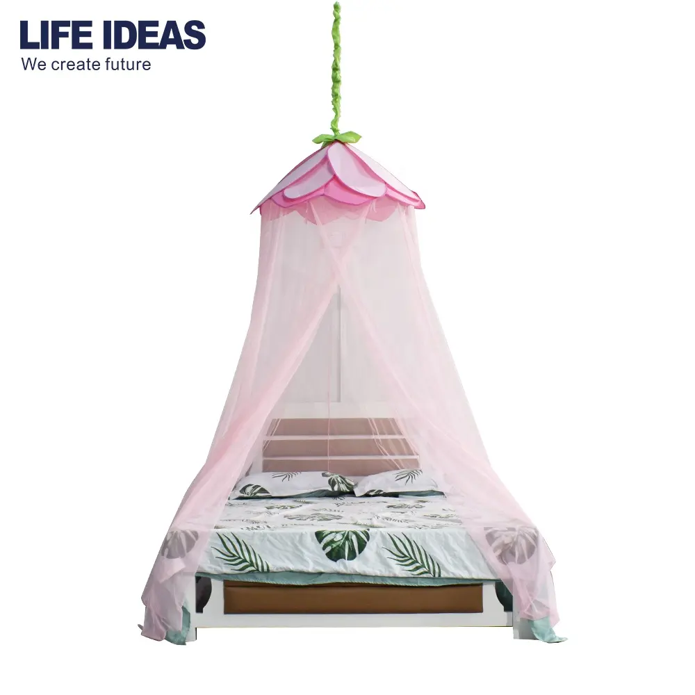 Customized 100% Polyester Crib Baby Bed Round Canopy Mosquito Netting and Baby Bedding Mosquito Curtain Easy to Install