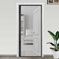 Puerta Mosquitera Plegable Invisible Personalizada, Cortina Antimosquitos e Insectos, Telescópica de Aluminio con Deslizamiento Izquierda-Derecha