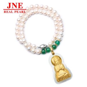 ของขวัญวันแม่ สร้อยคอมุกน้ำจืดธรรมชาติ 8-9 เม็ด ประดับทองคำ พร้อ<span class=keywords><strong>ม</strong></span>หยก<span class=keywords><strong>กวน</strong></span><span class=keywords><strong>อิ</strong></span><span class=keywords><strong>ม</strong></span> สร้อยคอหยกสำหรับ<span class=keywords><strong>ม</strong></span>อบให้คุณแม่ - Product Image 5