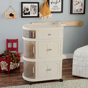 Armoire de rangement pliable à 3 couches en plastique organisateur de chambre à coucher pour garde-robe de bébé pour enfants stockage de vêtements - Product Image 3