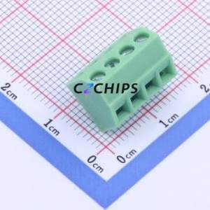 KF127S-3.5-4P Screw Terminal Block Through hole Component (THT),P=3.5mm Connector 1x4P 3.5mm Green Through Hole - Product Image 1