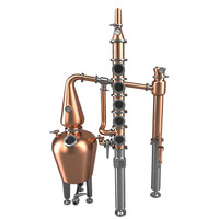Kit de distillation domestique en cuivre rouge pur de qualité supérieure |   Alambic à huiles essentielles et à alcool de 10L à 50L pour la fabrication de whisky, de moonshine, de gin et de brandy