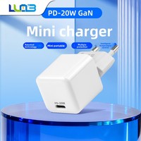 Chargeur Mini USB-C GaN 20W à Charge Rapide Ignifuge, Spécifications UE, Vente Chaude en Usine, pour Téléphones Android