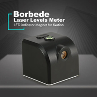 Borbede Portable Mini Croix Rouge Laser Niveaux Mètre 2 ligne 1 point 650nm Instrument De Nivellement avec indicateur LED Fixation Aimant