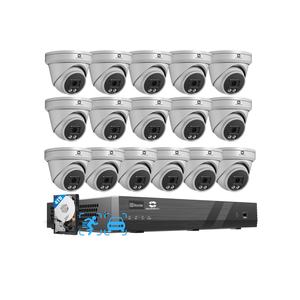 Sistema de Cámaras de Seguridad CCTV NVR GWSECU de 16 Canales 4K, Cableado PoE, 4TB, Exterior, 8MP, Tipo Torreta, Audio, Detección Facial <span class=keywords><strong>por</strong></span> IA, Vigilancia para Hogar y Negocios - Product Image 1