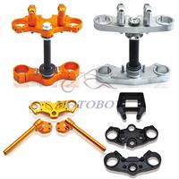 Klem Triple Tree Motor Custom dari Aluminium Alloy, Forging dan CNC, Bar Riser dan Steering Beacket Forged untuk Honda/Yamaha