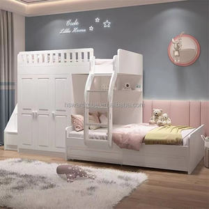 Aangepaste Maten En Kleuren Stapelbed Met Opslag Kinderkamer Meubels Kinderen Stapelbedden Met Lades - Product Image 1
