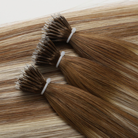 Extensions de cheveux européennes russes à nano-anneaux, 100% cheveux humains Remy double drawn, extensions de cheveux balayage à nano-perles