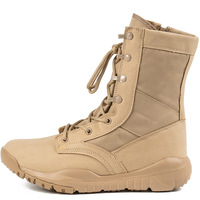 Bottes de randonnée en cuir mi-coupe sous noir pour hommes équipement tactique cheville désert acier orteil sécurité noir Combat pour hommes femmes