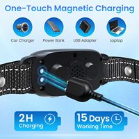 Multifunktionales Smartes Anti-Bell-Halsband für Hunde mit Vibrations-, Ton- und Schockmodi, IP67 Wasserdicht, Wiederaufladbar, 10-20 Stunden Akkulaufzeit