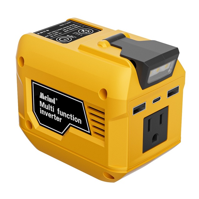 M7200 200W Lithium Battery Inverter for 18V/20V to 110V US Standard PD20W+QC3.0 Fast Charging