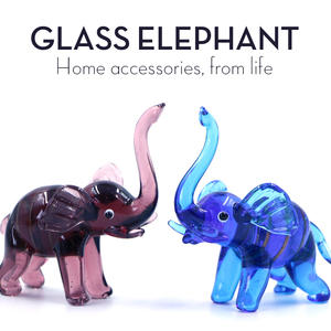 Colección Multicolor <span class=keywords><strong>Drunk</strong></span> Glass Large Blue <span class=keywords><strong>Elephant</strong></span> Estatua Decoración Imágenes Escultura - Product Image 2
