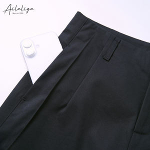 AILAILIGA <span class=keywords><strong>Pantalon</strong></span> large et droit pour femme, couleur unie, légèrement extensible, confortable et polyvalent, de haute qualité, personnalisable OEM - Product Image 4