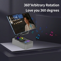 Altavoz 4 en 1 con Banco de Energía, Carga de Emergencia para Teléfono y Tablet, Soporte, Luz LED RGB, para Fiestas, Exteriores, Escritorio, Hogar, Cine en Casa
