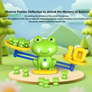 ของเล่นคณิตศาสตร์แบบอินเทอร์แอคทีฟรูปกบ ของเล่นพลาสติกเสริมพัฒนาการทางปัญญาสำหรับเด็ก ฝึกการคิดเชิงตรรกะระหว่างพ่อแม่และลูก - Product Image 1