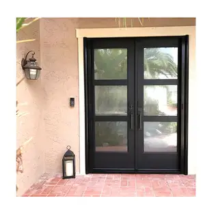 नए आधुनिक प्रकार के खिड़कियां और दरवाजे लक्जरी थोक बाहरी प्रवेश द्वार आँगन स्टील फ्रेंच दरवाजे