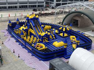 Casa de rebote de la carrera de obstáculos <span class=keywords><strong>inflable</strong></span> Costway con soplador Centro de juegos <span class=keywords><strong>inflable</strong></span> <span class=keywords><strong>Intex</strong></span> para niños al aire libre - Product Image 2