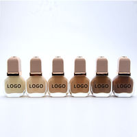 Fond de teint liquide en bouteille rose doré mignon maquillage marque privée fond de teint liquide imperméable