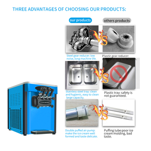 Hiệu quả cao 36 ~ 40L/h miken mềm phục vụ máy làm kem tiêu thụ thấp điện Icecream Maker trong nhà máy giá bảo hành - Product Image 5