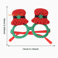 Lunettes de Noël style bois de cerf or rose avec monture dorée, décorations de Noël, articles de fête pour enfants, articles de Noël, montures