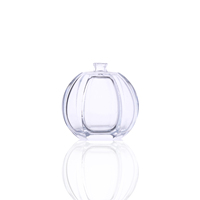Flacon de parfum de luxe en verre en forme de citrouille 50 ml, bouchon rond bleu personnalisé, flacon de parfum vide pour emballage de parfum